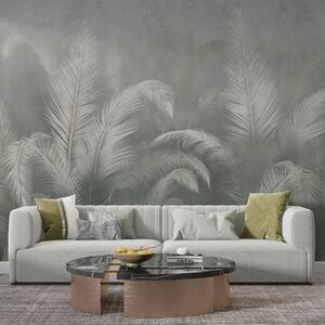 Fototapety Tropické palmové listy ve stylu grunge v zelené barvě, Fototapety příroda, w03250v2 : uwalls.cz