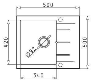 Pyramis Set ALAZIA (59x50) dřez + baterie Provedení: Set Alazia 59x50 + Baterie Espressivo