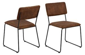 ACTONA Sada 2 ks − Židle Cornelia hnědá 80 × 50 × 53.5 cm