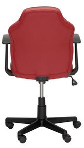 OTOČNÁ ŽIDLE PRO MLADÉ, vzhled kůže, šedá, červená, černá Xora - Dětské otočné židle