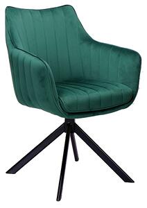 Židle AZALIA VELVET černý rám / zelená BLUVEL 78