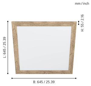 Eglo 99436 - LED Stropní svítidlo PIGLIONASSO LED/32W/230V 645x645 mm
