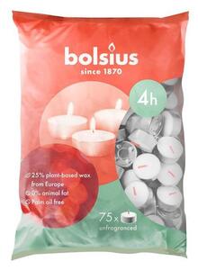 Sviečka Bolsius, čajová, 4 hod., biela, bal. 75 ks