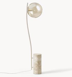 Malá stojací lampa's travertinovou podstavou Cora