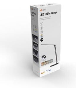 WO37-B LED stolní lampička stmívatelná, 12W, volba teploty světla, černý lesk