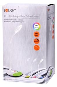 WO44 LED stolní lampička nabíjecí, 5W, RGB podsvícení, stmívatelná, USB napájení