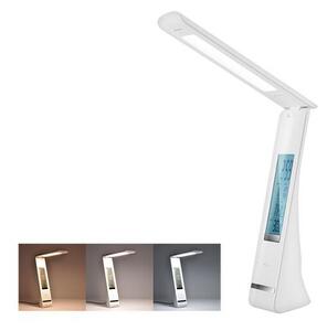 WO58-W LED stolní lampička nabíjecí, 5W, display, změna chromatičnosti, USB, bílá