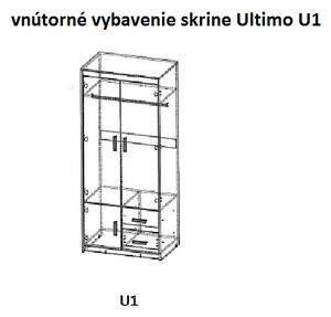 Šatní skříň LUMITO U1
