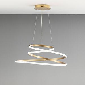 Luce Ambiente Design Závěsné světlo LED COASTER, zlatá, Ø 60 cm, kov,, Mosaz / zlato, Obývací pokoj / jídelna, Hliník, Moderní