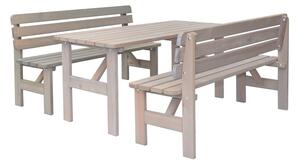 Rojaplast VIKING zahradní stůl dřevěný ŠEDÝ - 150 cm