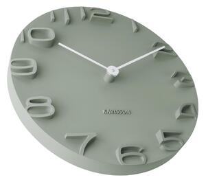KARLSSON Nástěnné hodiny On The Edge zelená ∅ 42 cm