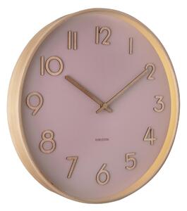KARLSSON Nástěnné hodiny Pure růžová ∅ 40 × 4,5 cm