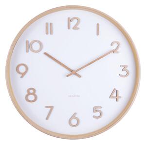 KARLSSON Nástěnné hodiny Pure bílá ∅ 40 × 4,5 cm