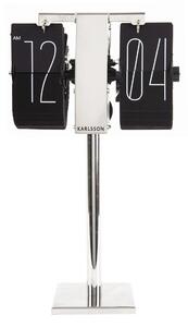 KARLSSON Černé stolní hodiny Flip No Case Mini 20,6 × 7,5 × 13,9 cm