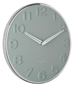 KARLSSON Nástěnné hodiny New Original zelená ∅ 30 × 4 cm