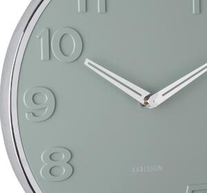 KARLSSON Nástěnné hodiny New Original zelená ∅ 30 × 4 cm