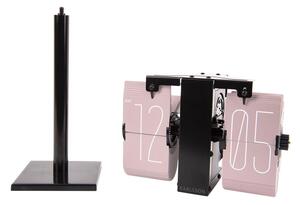 KARLSSON Růžové stolní hodiny Flip No Case Mini 20,6 × 7,5 × 13,9 cm