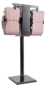 KARLSSON Růžové stolní hodiny Flip No Case Mini 20,6 × 7,5 × 13,9 cm