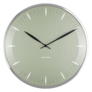 KARLSSON Nástěnné hodiny Leaf zelená ∅ 40 × 4 cm