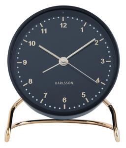 KARLSSON Budík Clock Stylish černá ∅ 9 × 11 cm