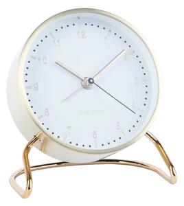 KARLSSON Budík Clock Stylish bílá ∅ 9 × 11 cm