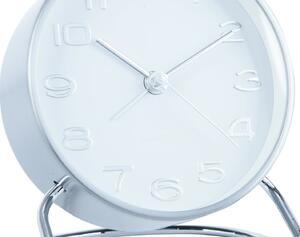 KARLSSON Budík Clock Classical bílá ∅ 9,5 × 11 cm