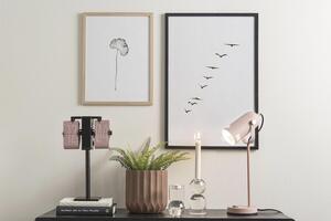 LEITMOTIV Stolní lampa Husk růžová ∅ 12,5 × 46 cm