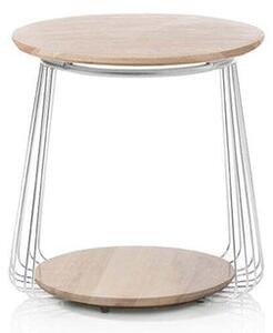Konferenční stolek Selvan - 50x51x50 (dub, hnědá, masiv)