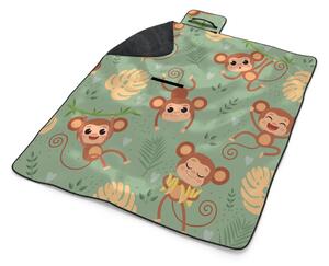 Sablio Plážová deka Roztomilé opičky: 200x140 cm