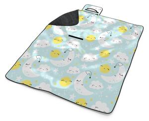 Sablio Plážová deka Měsíce, slunce a mráčky: 200x140 cm