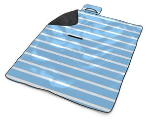 Sablio Plážová deka Modrobílé pruhy: 200x140 cm