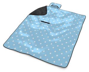 Sablio Plážová deka Bílé tečky na modré: 200x140 cm