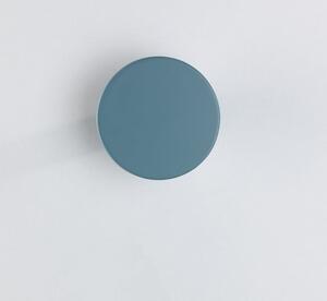 Modrošedý nástěnný háček Wenko Melle, ⌀ 6 cm