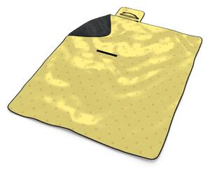 Sablio Plážová deka Červené kroužky na žluté: 200x140 cm