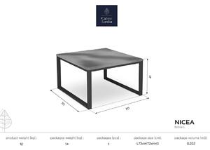 Zahradní stůl Nicea Concrete Imitation antracitový rám 70 × 70 × 41 cm CALME JARDIN