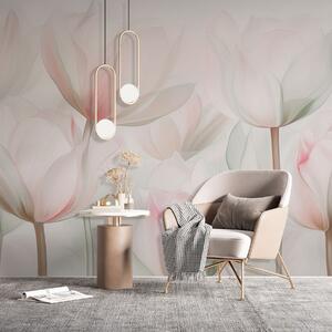 Fototapety Jemné tulipány v pastelových barvách, Fototapety květiny, w03442v1 : uwalls.cz