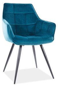 Židle LILIA VELVET Barva: Bluvel 85 / tyrkysová