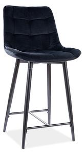 Signal Barová židle CHIC H-2 Velvet Barva: Černá