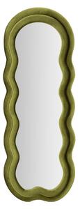 Sametově zelené nástěnné zrcadlo Miki 60X4X160 cm