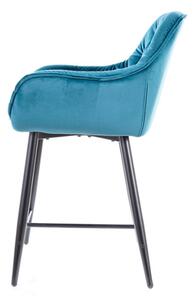 Barová židle CHERRY H-2 VELVET Barva: Zelená