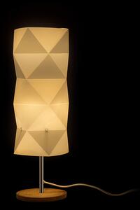 RENDL R13320 ZUMBA stolní lampa, dekorativní bílé PVC/dřevo/chrom
