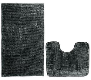 Koupelnový set BATI 50x80 + 40x50 Barva: Černo-šedá - Charcoal
