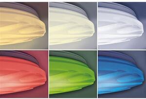SOLIGHT LED Smart stropní světlo Wave, 30W, 2300lm, Wifi, RGB+CCT, dálkové ovládání