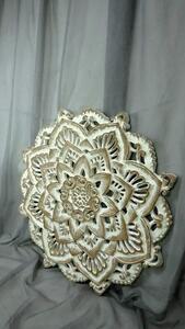 Závěsná dekorace Mandala MILIA, teakové dřevo, 90 cm (Masterpiece ruční práce)
