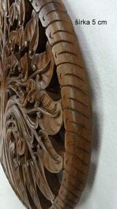 Závěsná dekorace STROM ŽIVOTA hnedá,teakové dřevo, 90 cm (Masterpiece ruční práce)