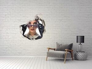 Fotoobraz díra na stěnu Žena v brýlích nd-p-101939055