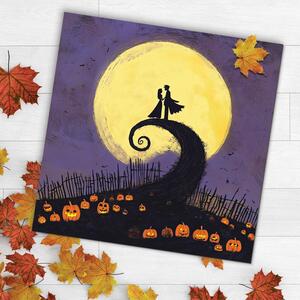 DUBLEZ | Barevný obraz - Láska na Halloween