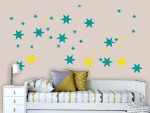 Veselé hvězdy-02, Dětské samolepky na stěnu