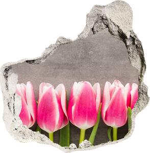Samolepící nálepka na zeď Růžové tulipány nd-p-102142486