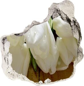 Samolepící nálepka fototapeta Bílé tulipány nd-p-104686883